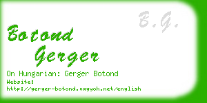 botond gerger business card